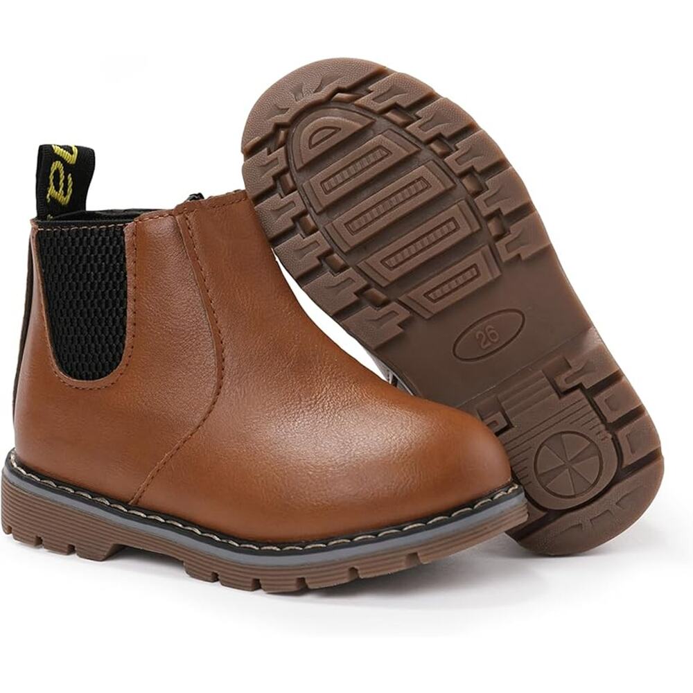 1971PATPAT Boys Girls Waterproof Lace Up Cowboy Toddler Boots Side Zipper 12.5LK